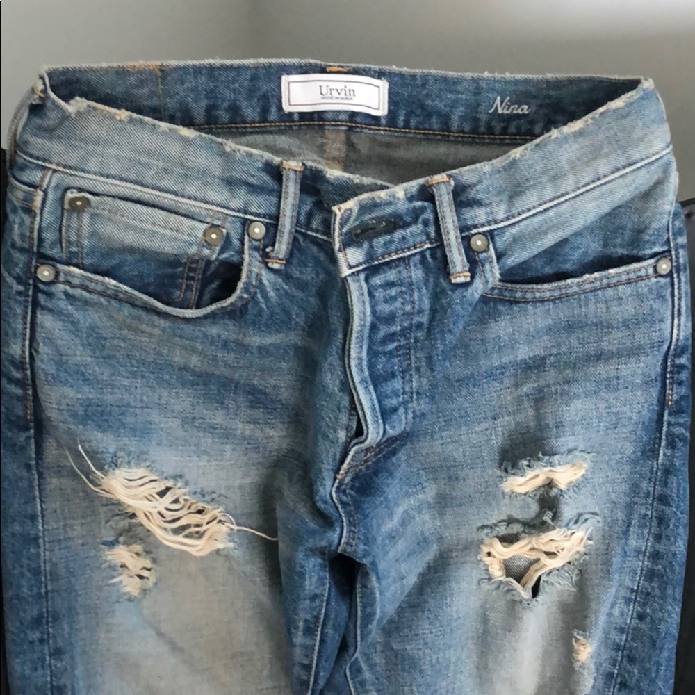 Urvin Distressed Boyfriend Jean